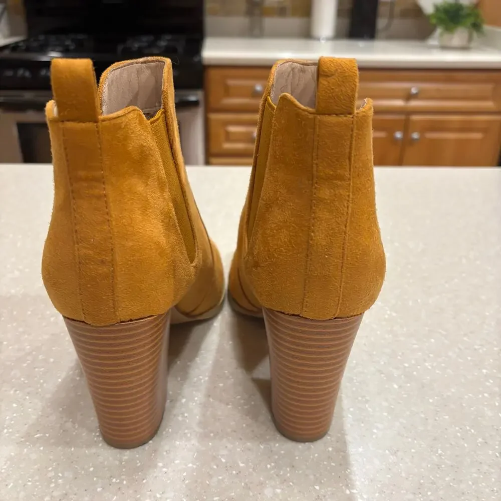 Womens Pull On Boots  Sz 7.5 Brown Suede Western Office Career Business 3